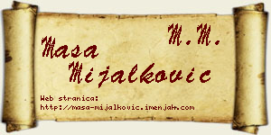 Maša Mijalković vizit kartica